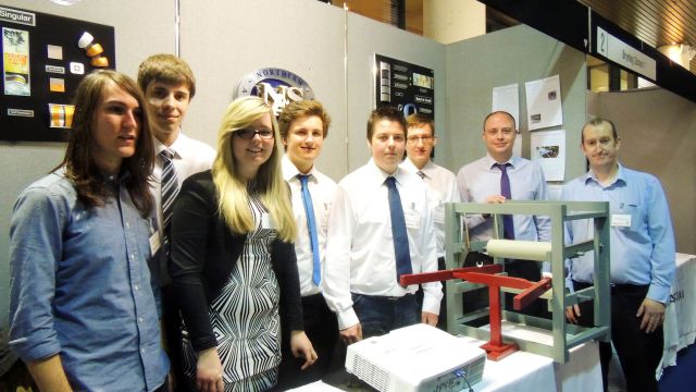 Coleg Gwent students with their teacher and Engineer Lee Colcombe